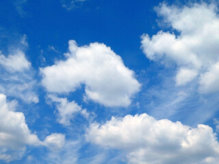 Fototapeta na wymiar Clouds on the blue sky background