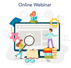 IT education online service or platform. Student write software