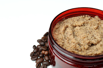 Skin care scrub isolated on white background