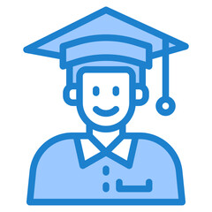 graduation blue style icon