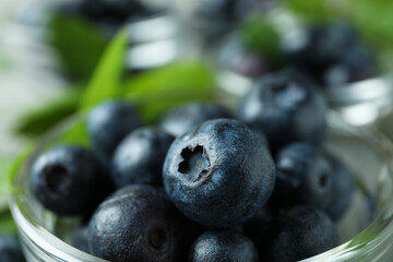 Fresh berry concept with blueberry, close up