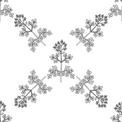 common rue, seamless b-w dd ww herb
