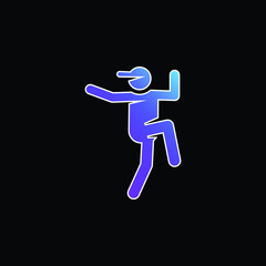 Breakdance blue gradient vector icon