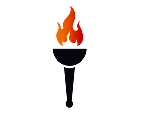 torch Blue sign abstract illustration design on Background White
