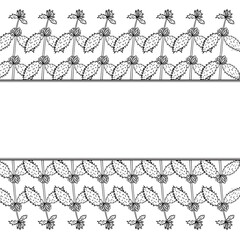 White horehound, border frame dd ww herb