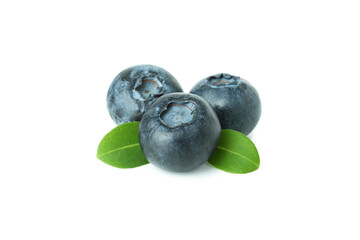 Fresh delicious blueberry isolated on white background