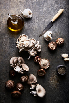 Still Life of Mushroom Variety