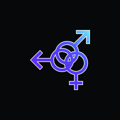 Bisexual blue gradient vector icon