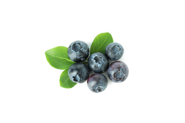 Fresh delicious blueberry isolated on white background