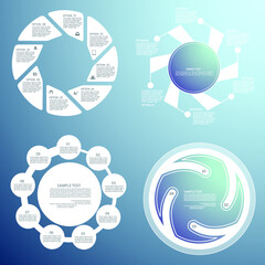 Design for business data visualization, cover layout and infographic