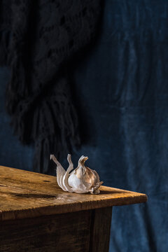 garlic on a tabletop