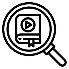 search outline style icon