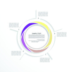 Design for business data visualization, cover layout and infographic
