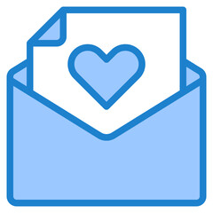 envelope blue style icon