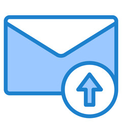 envelope blue style icon