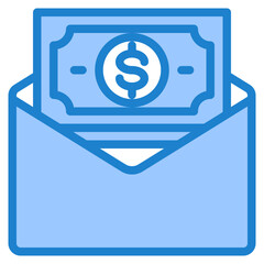 mail blue style icon