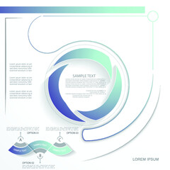 Design for business data visualization, cover layout and infographic