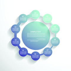 Design for business data visualization, cover layout and infographic