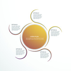 Design for business data visualization, cover layout and infographic