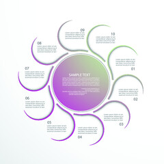 Design for business data visualization, cover layout and infographic
