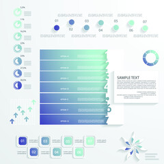 Design for business data visualization, cover layout and infographic