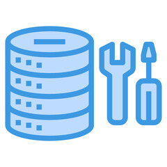 Server blue line icon