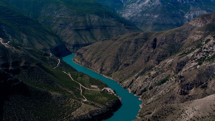 Fototapeta na wymiar Majestic canyon in Dagestan