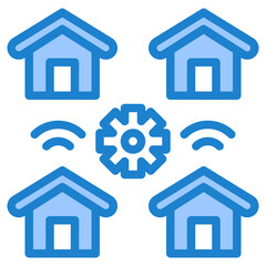 home blue style icon