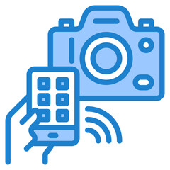 smartphone blue style icon