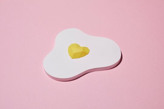 Valentine's or easter egg paper crafted