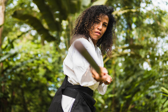Woman Practicing Martial Art