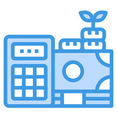 Budget blue line icon