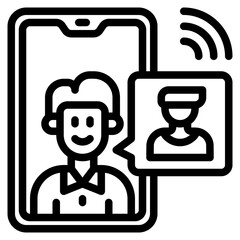 mobilephone outline style icon