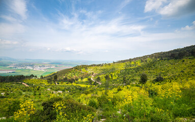 The Gilboa mountain and the Jezreel Valley in Israel.