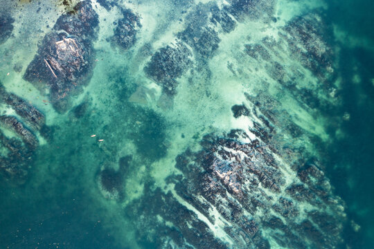 Aerial shot of Moses Point, North Saanich, Vancouver Island, BC Canada