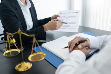 a lawyer checking the correctness in contract used in real estate transaction