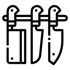 knives line icon