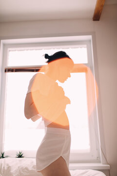 Woman free time at home


