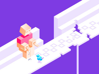 Fototapeta premium Robot and Bird — inspiration