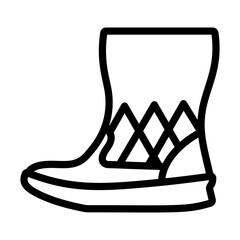 Woman Fluffy Boot Icon