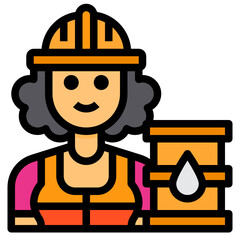 Worker line icon