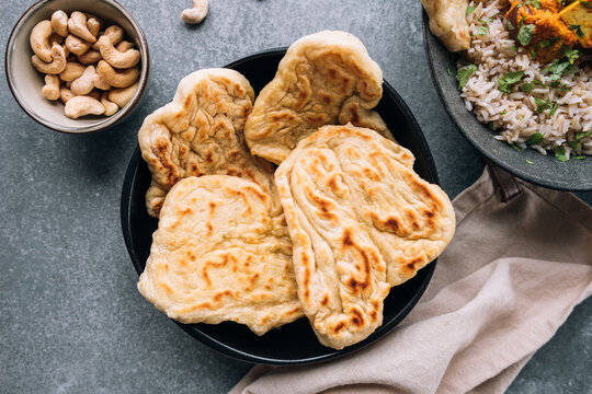 Homemade naan