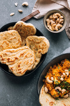 Homemade naan
