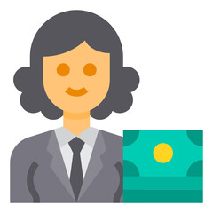Banker flat icon