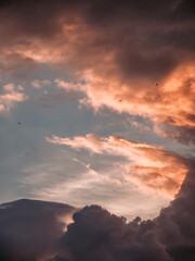 Beautiful sky with cloud before sunset