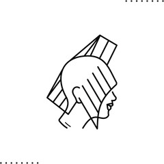 A haircut, Hair Styling vector icon in outline