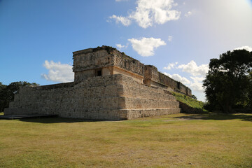 Fototapeta na wymiar The Governor's Palace in Uxmal, Mexico