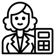 Accountant line icon