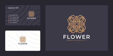 Fototapeta na wymiar flower logo design