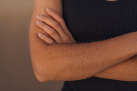 Goose Flesh On Female Arms 